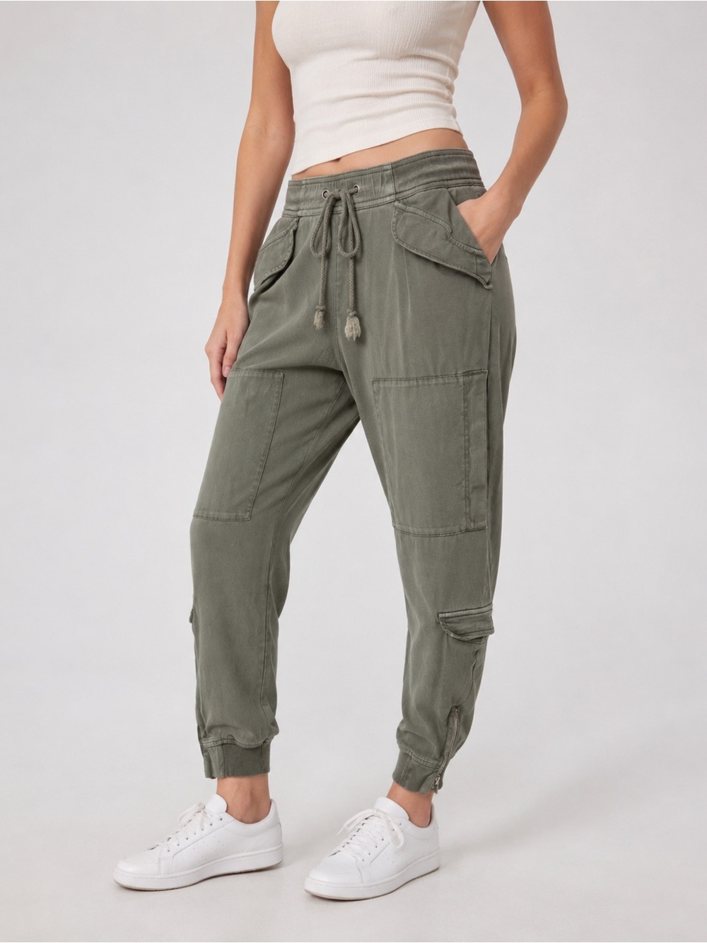 Hudson Runaway Flight Pants Size 31 Olive Green Cargo Jogger Utility Pants